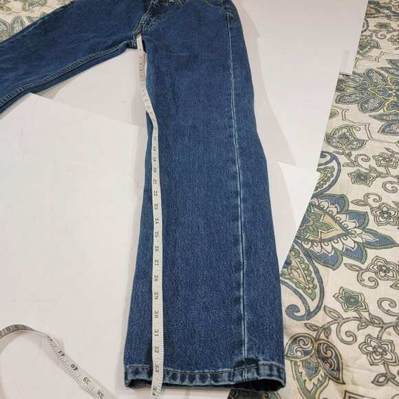 Lev's 505 Denim Jeans, Men 31x34, Med. Wash Blue, Straight Leg, Cotton, EUC - Picture 8 of 9